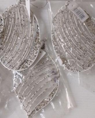 6 Decorazioni natalizie in ferro glitterato