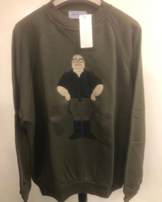 felpa uomo vignetta Craxi di Forattini