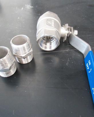 valvola a sfera rubinetto inox 316 da 3/4 gas