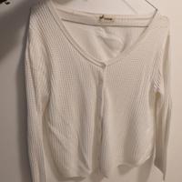 Giacchettino bianco in cotone Tezenis, taglia S