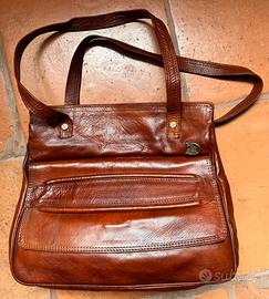 Borsa in pelle marrone