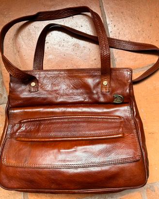 Borsa in pelle marrone