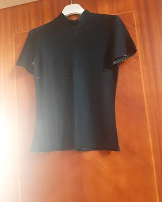 Maglietta donna Versace Jeans Couture nera cangian