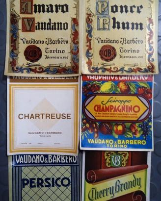 Etichette storiche  Vaudano & Barbero di Torino