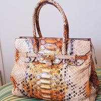 Borsa vera pelle di pitone Ape Regina Firenze