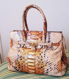 Borsa vera pelle di pitone Ape Regina Firenze