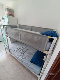 Letto a castello IKEA VITVAL - Bianco/Grigio + acc
