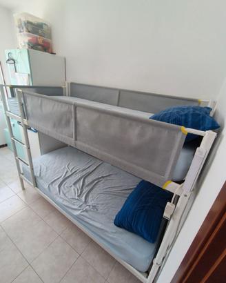 Letto a castello IKEA VITVAL - Bianco/Grigio + acc