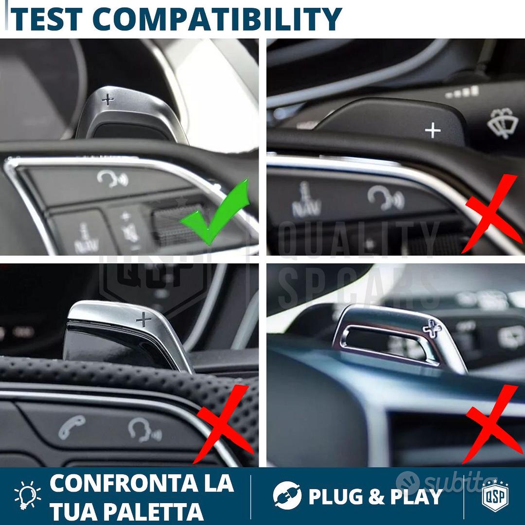 Estensioni Palette Cambio In Alluminio Per Audi RS3, RS4, RS5, RS6, RS7 E E-tron GT – Nere, Facili Da Montare