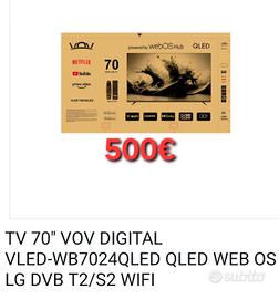 SMART TV VOV  QLED 70 POLLICI NUOVA