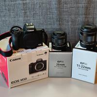 Canon M50 + ef-m 11-22 + 28 macro anche separati