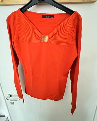 Maglia a maniche lunghe con dettaglio a strass