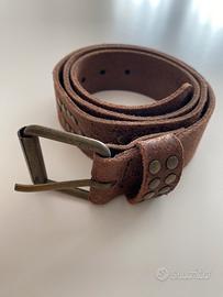 Cintura in cuoio marrone donna Fornarina tg.L