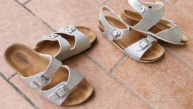 ciabattine e sandaletti glitterati n⁰32