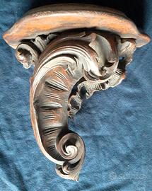 MENSOLA Rococo da parete, in legno, sec.XIX