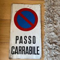 Cartello vintage in lamina acciaio