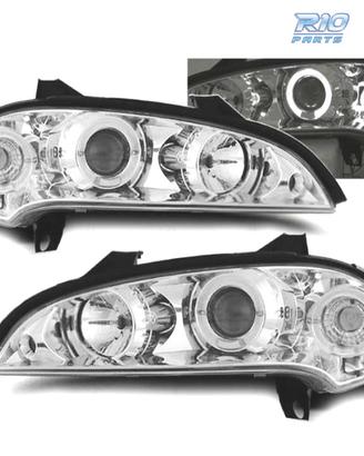 FARI PER OPEL TIGRA 95-03 ANGEL EYES FONDO CROMATO