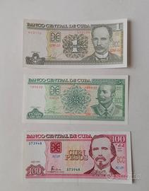 Lotto banconote Cubane in Pesos,Cuc Coupons 