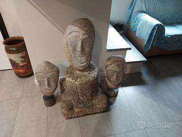 sculture in pietra di Luigi Parziale.