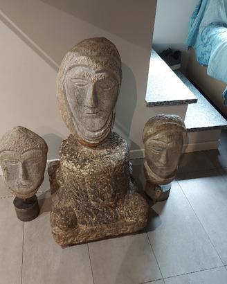 sculture in pietra di Luigi Parziale.