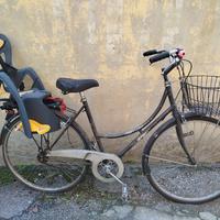 bicicletta donna +seggiolino 