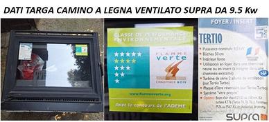 CAMINO A LEGNA NUOVO VENTILATO SUPRA DA 9.5 Kw