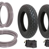 2 Ruote complete Piaggio Vespa 3.00-10 & 3.50-10