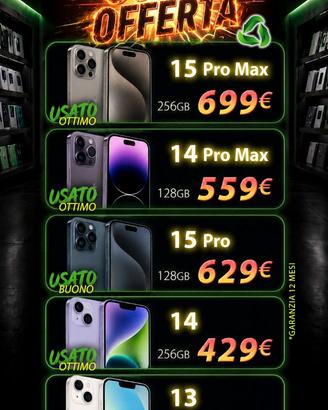 iPhone USATI e RICONDIZIONATI - Con Garanzia!