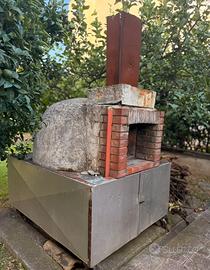 Forno a legna da giardino- Ideale per pane e pizza