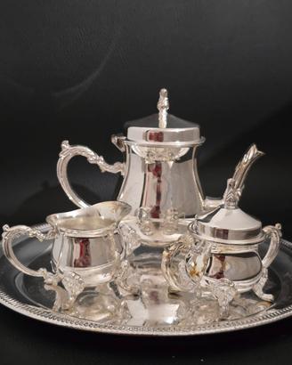 Vecchio Servizio Caffè Tè Vintage Silver Plated
