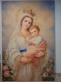 Stampa su Tela Madonna con Bambino