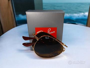 Ray-Ban Folding Aviator RB 3479 Gold / B-15 Brown 