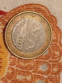 Moneta 1 euro dei cigni Finlandia 1999