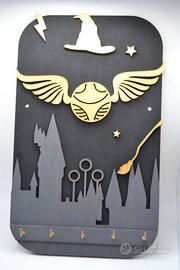Appendichiavi Harry Potter in legno – Hogwarts