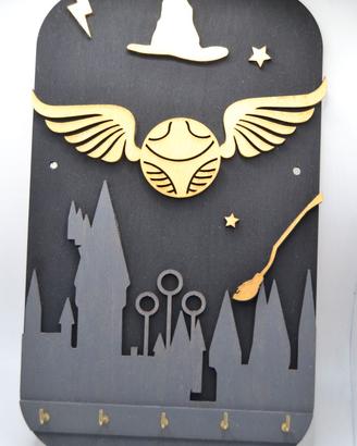 Appendichiavi Harry Potter in legno – Hogwarts