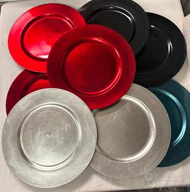 8 sottopiatti rotondi in plastica