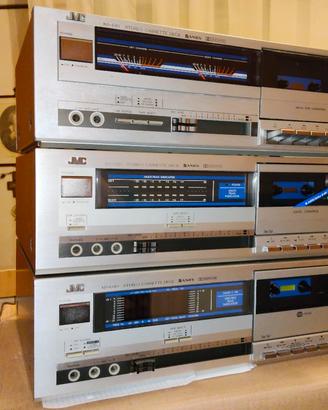 2 registratori cassette deck piastra JVC vintage 