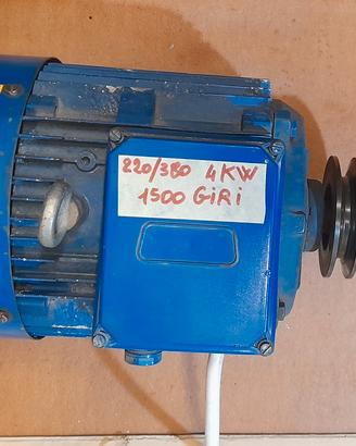 motore trifase 220/380  4kw 