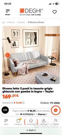 Divano-letto 3 posti Deghi - Modello Tayler