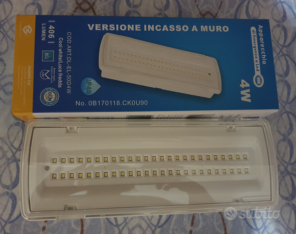 LUCE LED emergenza ad incasso