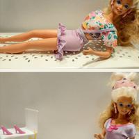 Barbie: 2x set di abiti da giorno + accessori, '80