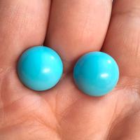 orecchini argento con pasta di turchese 