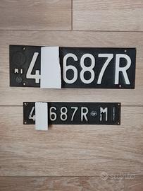 Collezionismo 2 Targhe Vintage anni '70/'80 Mi