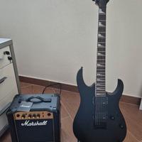 Chitarra Ibanez GRG121DX-Bkf e amp Marshall Mg10G