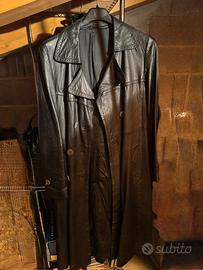 Trench originale pelle nappa Vintage anni 70