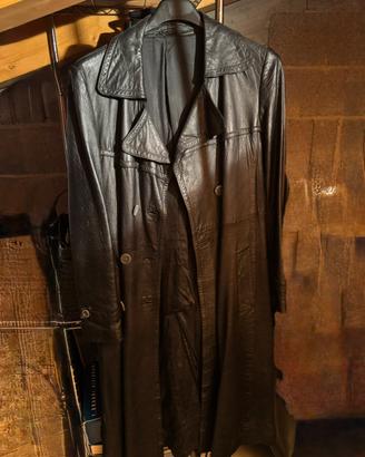 Trench originale pelle nappa Vintage anni 70