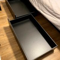 4 Cassetti sottoletto MALM IKEA nero