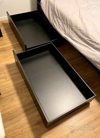 4 Cassetti sottoletto MALM IKEA nero