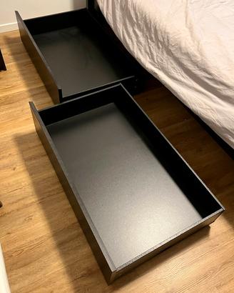 4 Cassetti sottoletto MALM IKEA nero