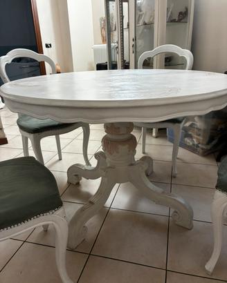 Tavolo allungabile in legno + 4 sedie